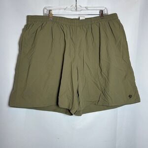 Duck Camp Drifter Fishing Shorts Mens 3XL 7 Inseam Olive Green Nylon Mesh Lined